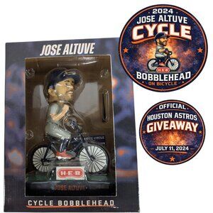 2024 Astros Jose Altuve “Cycle” Bobblehead on Bicycle H-E-B SGA NIB